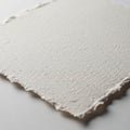 Paper is off white emphasizing its fibrous uneven texture and rustic Royalty Free Stock Photo