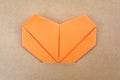 Paper orange heart