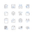 Paper organization line icons collection. Filing, Sorting, Categorizing, Organization, Systematizing, Arranging Royalty Free Stock Photo