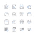 Paper organization line icons collection. Filing, Sorting, Categorizing, Organization, Systematizing, Arranging Royalty Free Stock Photo