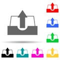 paper outlet from printer multi color style icon. Simple thin line, outline  of web icons for ui and ux, website or mobile Royalty Free Stock Photo