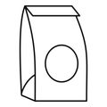 Paper packet icon, outline style