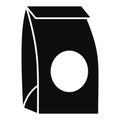 Paper packet icon, simple style