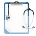Paper pad holder and stethoscope