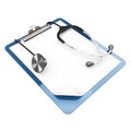 Paper pad holder and stethoscope