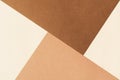 Paper for pastel overlap in beige and terracotta colors for background, banner, presentation template. Trendy paper for