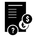 Paper paycheck icon, simple style Royalty Free Stock Photo