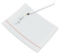 Paper with pen Royalty Free Stock Photo