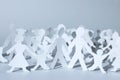 Paper people chain Royalty Free Stock Photo