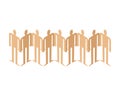 Paper people hold hands. Team concept and friendship Royalty Free Stock Photo