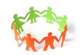 Paper people holding hands Royalty Free Stock Photo