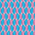 Paper People pattern seamless. Cut out people background. Concept illustration paper crowd Royalty Free Stock Photo