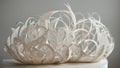 Paper Perfection A Captivating Marshmallow Parfait Sculpture.AI Generated