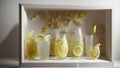 Paper Perfection Celebrating National Lemonade Day with a Paper Art Glass.AI Generated