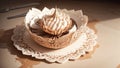 Paper Perfection Sculpting the Creamy Delight of Peach Butter in Intricate Paper Art.AI Generated