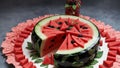 Paper Perfection Watermelon Jam in a Jar.AI Generated