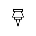 Paper Pin Icon Design Vector Template Royalty Free Stock Photo