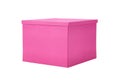 Paper pink gift box isolated on white Royalty Free Stock Photo