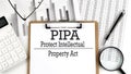 Paper with PIPA - Protect Intellectual Property Act a table on charts, business concept