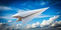 Paper plane on background Royalty Free Stock Photo