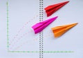 Paper plane compettion Royalty Free Stock Photo