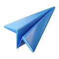 Paper Plane 3D Icon for Fast and Efficient Message Sending with a High-Quality Digital Look