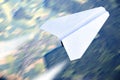 Paper plane flying Royalty Free Stock Photo