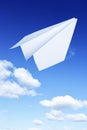 Paper plane flying Royalty Free Stock Photo