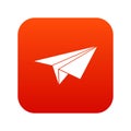 Paper plane icon digital red Royalty Free Stock Photo