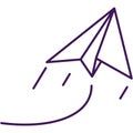 Paper plane icon vector outline symbol design