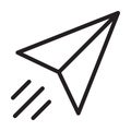 Paper plane icon vector send message logo for graphic design, logo, web site, social media, mobile app, ui illustration