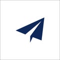 Paper plane icon vector, Send Message solid logo illustration, pictogram isolated on white