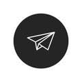 Paper plane icon vector. Simple paper plane sign in modern design style for web site and mobile app. EPS10