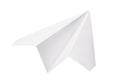 Paper plane isolated on white background Royalty Free Stock Photo