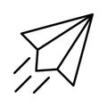 Paper plane line icon design Royalty Free Stock Photo