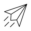 Paper plane line icon design Royalty Free Stock Photo