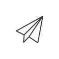 Paper plane line icon