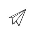 Paper plane line icon