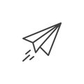 Paper plane outline icon