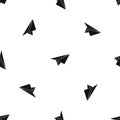 Paper plane pattern seamless black