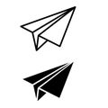 Paper plane vector icon set. aircraft illustration sign collection. airplane symbol. Royalty Free Stock Photo