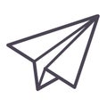 Paper plane vector icon Royalty Free Stock Photo