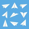 Paper plane vector set