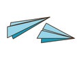 Paper planes isolated icon