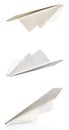 Paper planes set Royalty Free Stock Photo