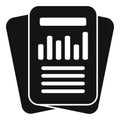 Paper planner icon simple vector. Record keeping documents