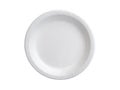 Paper plate isolated on white Royalty Free Stock Photo