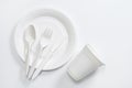 Plate, spoon, fork, knife and glass Royalty Free Stock Photo