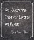 On paper Pliny quote