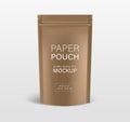 Paper pouch zipper bag packaging mockups